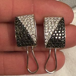 Diamond earrings.